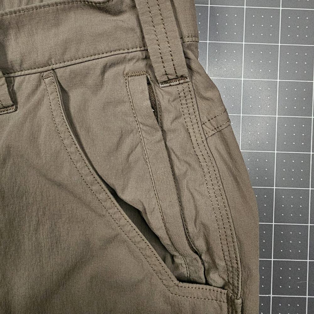 Carhartt Force Pants Mens 38x34 Green Ripstop Nylon Pocket Work Outdoor Stretch - Picture 5 of 16